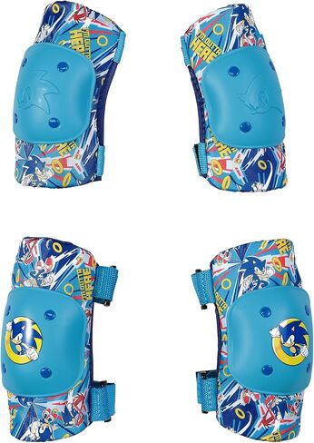 Voyager - Sonic Elbow and Knee Pads for Kids, Protective and Comfortable Outdoor Gear Set for Ages 3+ with Adjustable Velcro Straps, Shock Absorption, Bike Knee Pads for Boys and Girls in Saudi Arabia