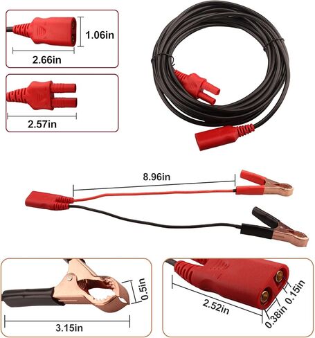 كابل تمديد PPTK0027 بطول 20 قدم ومجموعة مشبك بطارية PPTK0025 إلخ تناسب مسبار الطاقة 3Ez/3/3S، مجموعة مسبار دائرة الطاقة، مجموعة مشبك التمساح لسلك التمديد (PPTK0027 PPTK0025) in Kuwait