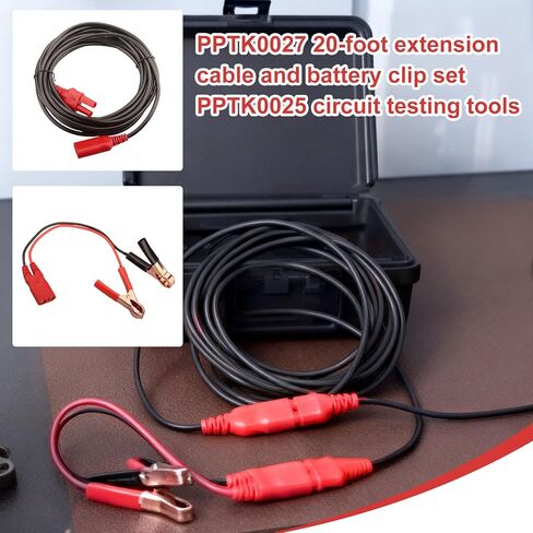 كابل تمديد PPTK0027 بطول 20 قدم ومجموعة مشبك بطارية PPTK0025 إلخ تناسب مسبار الطاقة 3Ez/3/3S، مجموعة مسبار دائرة الطاقة، مجموعة مشبك التمساح لسلك التمديد (PPTK0027 PPTK0025) in Kuwait