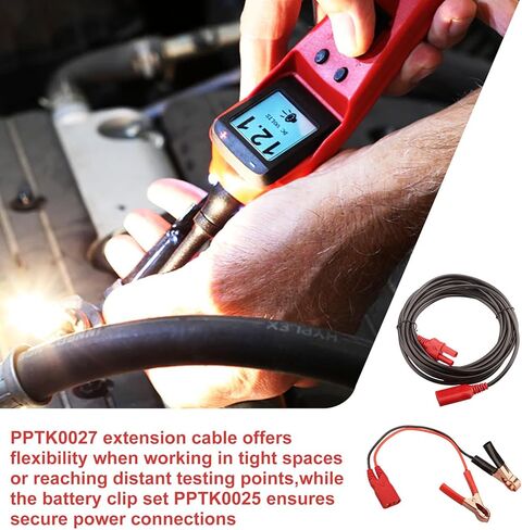 كابل تمديد PPTK0027 بطول 20 قدم ومجموعة مشبك بطارية PPTK0025 إلخ تناسب مسبار الطاقة 3Ez/3/3S، مجموعة مسبار دائرة الطاقة، مجموعة مشبك التمساح لسلك التمديد (PPTK0027 PPTK0025) in Kuwait