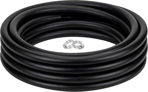 أنابيب الفينيل المقوى باللون الأسود مقاس 1/2 بوصة × 25 قدمًا خرطوم هجين مضفر من مادة PVC المرنة، أنابيب خط مياه سميكة ذات ضغط عالٍ مع مشبكين، مقاومة للانفجار ومضادة للتشابك in Kuwait