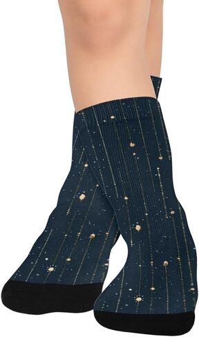 جوارب داكنة للمشي لمسافات طويلة من Starry Night Drapes - جوارب شتوية حرارية سميكة دافئة للأولاد والبنات للمدرسة، والارتداء اليومي والأنشطة الخارجية in Kuwait