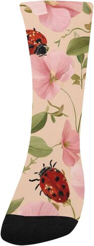 Ladybug and Bloom Flowers Hiking Socks - Toddler Boys & Girls Warm Thick Thermal Winter Crew Socks for School, Daily Wear & Outdoor Activities in Saudi Arabia