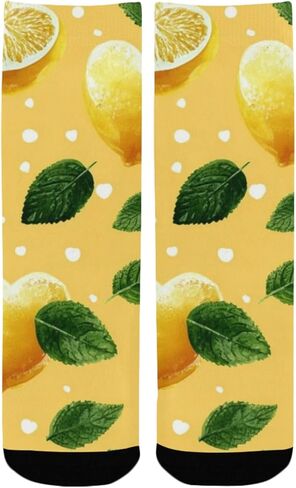 جوارب المشي لمسافات طويلة على شكل قلب باللون الأصفر والليمون والنعناع - جوارب شتوية حرارية سميكة دافئة للأولاد والبنات للمدرسة، والارتداء اليومي والأنشطة الخارجية in Kuwait