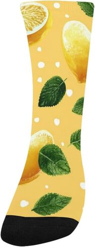 جوارب المشي لمسافات طويلة على شكل قلب باللون الأصفر والليمون والنعناع - جوارب شتوية حرارية سميكة دافئة للأولاد والبنات للمدرسة، والارتداء اليومي والأنشطة الخارجية in Kuwait