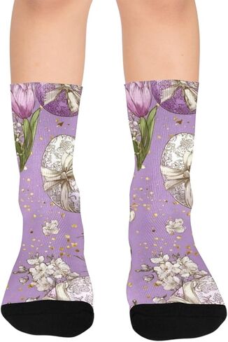 جوارب ناعمة على شكل قلب بيضة زهرية للتنزه سيرًا على الأقدام - جوارب شتوية حرارية سميكة دافئة للأولاد والبنات للمدرسة، والارتداء اليومي والأنشطة الخارجية in Kuwait