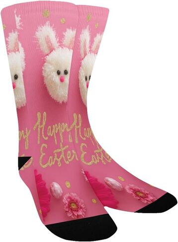 جوارب عيد الفصح للمشي لمسافات طويلة من Red Art Bunny - جوارب شتوية حرارية سميكة دافئة للأولاد والبنات للمدرسة، والارتداء اليومي والأنشطة الخارجية in Kuwait