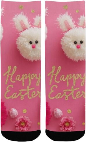 جوارب عيد الفصح للمشي لمسافات طويلة من Red Art Bunny - جوارب شتوية حرارية سميكة دافئة للأولاد والبنات للمدرسة، والارتداء اليومي والأنشطة الخارجية in Kuwait