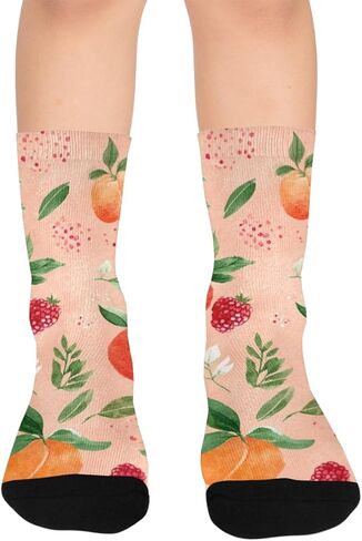 جوارب المشي لمسافات طويلة بألوان مائية من Fruit Vibe Art - جوارب شتوية حرارية سميكة دافئة للأولاد والبنات للمدرسة، والارتداء اليومي والأنشطة الخارجية in Kuwait