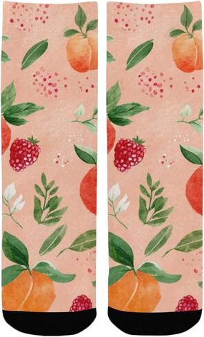 جوارب المشي لمسافات طويلة بألوان مائية من Fruit Vibe Art - جوارب شتوية حرارية سميكة دافئة للأولاد والبنات للمدرسة، والارتداء اليومي والأنشطة الخارجية in Kuwait