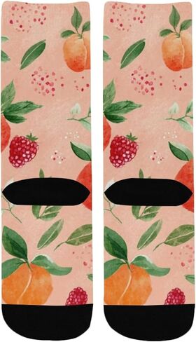 جوارب المشي لمسافات طويلة بألوان مائية من Fruit Vibe Art - جوارب شتوية حرارية سميكة دافئة للأولاد والبنات للمدرسة، والارتداء اليومي والأنشطة الخارجية in Kuwait