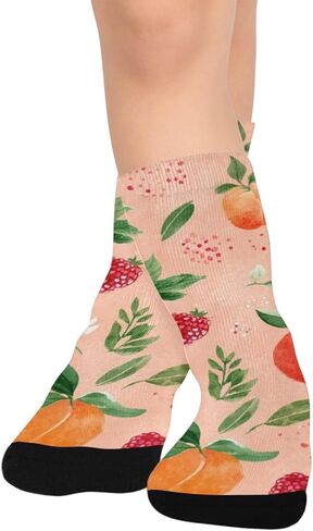 جوارب المشي لمسافات طويلة بألوان مائية من Fruit Vibe Art - جوارب شتوية حرارية سميكة دافئة للأولاد والبنات للمدرسة، والارتداء اليومي والأنشطة الخارجية in Kuwait