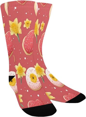 جوارب Daffodil Hearts Cookie للتنزه سيرًا على الأقدام - جوارب شتوية حرارية سميكة دافئة للأطفال الصغار للأولاد والبنات للمدرسة، والارتداء اليومي والأنشطة الخارجية in Kuwait