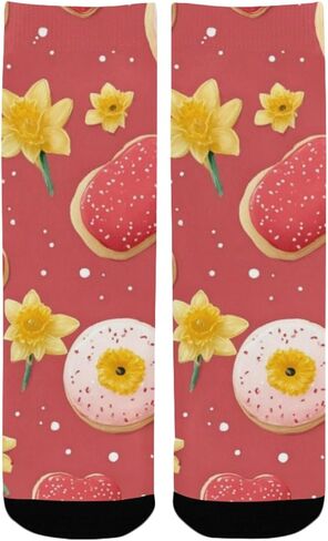 جوارب Daffodil Hearts Cookie للتنزه سيرًا على الأقدام - جوارب شتوية حرارية سميكة دافئة للأطفال الصغار للأولاد والبنات للمدرسة، والارتداء اليومي والأنشطة الخارجية in Kuwait