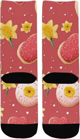 جوارب Daffodil Hearts Cookie للتنزه سيرًا على الأقدام - جوارب شتوية حرارية سميكة دافئة للأطفال الصغار للأولاد والبنات للمدرسة، والارتداء اليومي والأنشطة الخارجية in Kuwait