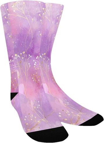 جوارب Gilded Love Bloom Purple للمشي لمسافات طويلة - جوارب شتوية حرارية سميكة دافئة للأولاد والبنات للمدرسة، والارتداء اليومي والأنشطة الخارجية in Kuwait