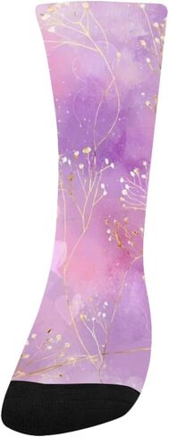 جوارب Gilded Love Bloom Purple للمشي لمسافات طويلة - جوارب شتوية حرارية سميكة دافئة للأولاد والبنات للمدرسة، والارتداء اليومي والأنشطة الخارجية in Kuwait