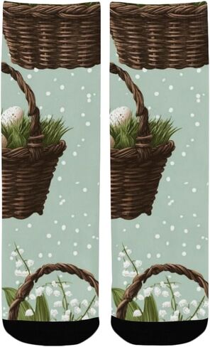 جوارب المشي لمسافات طويلة على شكل سلة بيض عيد الفصح - جوارب شتوية سميكة دافئة للأولاد والبنات الصغار للمدرسة، والارتداء اليومي والأنشطة الخارجية in Kuwait