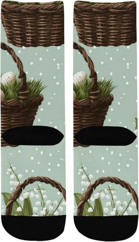 جوارب المشي لمسافات طويلة على شكل سلة بيض عيد الفصح - جوارب شتوية سميكة دافئة للأولاد والبنات الصغار للمدرسة، والارتداء اليومي والأنشطة الخارجية in Kuwait