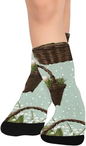 جوارب المشي لمسافات طويلة على شكل سلة بيض عيد الفصح - جوارب شتوية سميكة دافئة للأولاد والبنات الصغار للمدرسة، والارتداء اليومي والأنشطة الخارجية in Kuwait