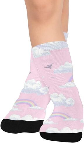 جوارب باستيل قوس قزح سكاي للمشي لمسافات طويلة - جوارب شتوية حرارية سميكة دافئة للأطفال الصغار للأولاد والبنات للمدرسة، والارتداء اليومي والأنشطة الخارجية in Kuwait