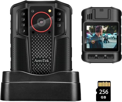 2K Body Camera, Police Body Cam with 64GB Video Recording and Ultra Infrared Night Vision, Body Worn Camera for Law Enforcement Recorder in Saudi Arabia