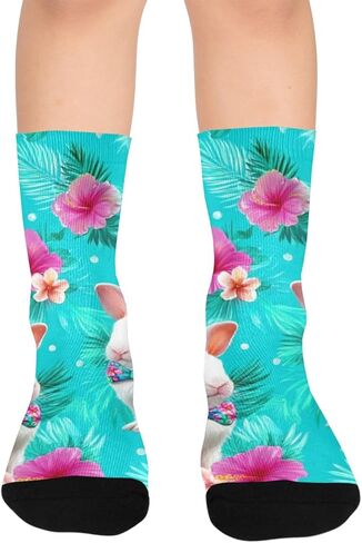 جوارب المشي لمسافات طويلة باللون الأزرق على شكل أرنب استوائي - جوارب شتوية حرارية سميكة دافئة للأطفال الصغار للأولاد والبنات للمدرسة، والارتداء اليومي والأنشطة الخارجية in Kuwait