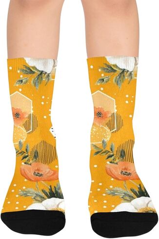 جوارب برايت بلوم آرت للمشي لمسافات طويلة - جوارب شتوية حرارية سميكة دافئة للأطفال الصغار للأولاد والبنات للمدرسة، والارتداء اليومي والأنشطة الخارجية in Kuwait