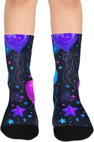 جوارب للمشي لمسافات طويلة على شكل قلوب نيون - جوارب شتوية حرارية سميكة دافئة للأولاد والبنات للمدرسة، والارتداء اليومي والأنشطة الخارجية in Kuwait