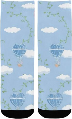 جوارب للمشي لمسافات طويلة على شكل قلوب بالون السماء - جوارب شتوية حرارية سميكة دافئة للأطفال الصغار للأولاد والبنات للمدرسة، والارتداء اليومي والأنشطة الخارجية in Kuwait