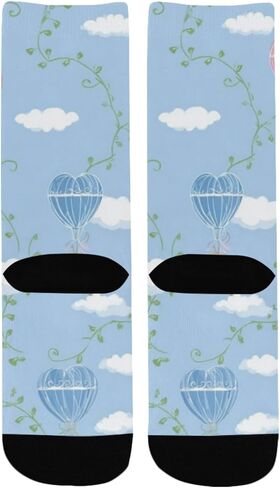 جوارب للمشي لمسافات طويلة على شكل قلوب بالون السماء - جوارب شتوية حرارية سميكة دافئة للأطفال الصغار للأولاد والبنات للمدرسة، والارتداء اليومي والأنشطة الخارجية in Kuwait