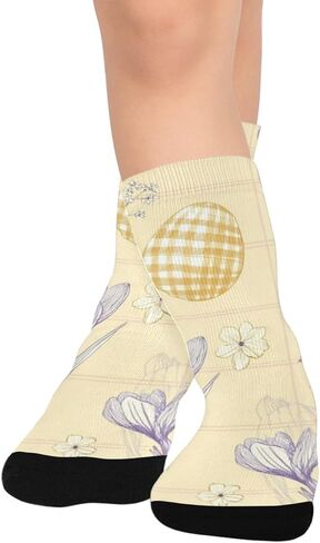 جوارب كروكس لبيض عيد الفصح للمشي لمسافات طويلة - جوارب شتوية حرارية سميكة دافئة للأولاد والبنات للمدرسة، والارتداء اليومي والأنشطة الخارجية in Kuwait