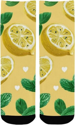 جوارب المشي لمسافات طويلة على شكل قلوب الليمون والنعناع - جوارب شتوية حرارية سميكة دافئة للأولاد والبنات الصغار للمدرسة، والارتداء اليومي والأنشطة الخارجية in Kuwait