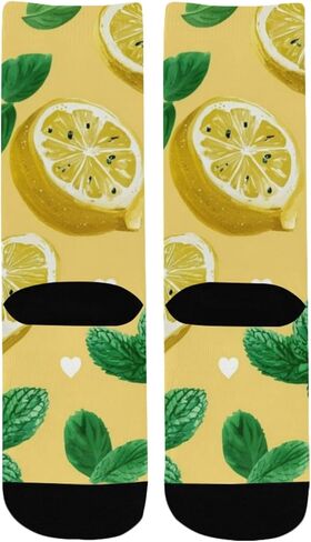 جوارب المشي لمسافات طويلة على شكل قلوب الليمون والنعناع - جوارب شتوية حرارية سميكة دافئة للأولاد والبنات الصغار للمدرسة، والارتداء اليومي والأنشطة الخارجية in Kuwait