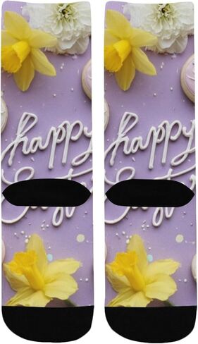 جوارب المشي لمسافات طويلة باللون الأرجواني لفن عيد الفصح - جوارب شتوية حرارية سميكة دافئة للأولاد والبنات الصغار للمدرسة، والارتداء اليومي والأنشطة الخارجية in Kuwait