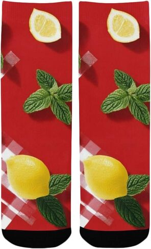 جوارب المشي لمسافات طويلة بالليمون والنعناع - جوارب شتوية حرارية سميكة دافئة للأولاد والبنات الصغار للمدرسة، والارتداء اليومي والأنشطة الخارجية in Kuwait