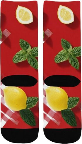 جوارب المشي لمسافات طويلة بالليمون والنعناع - جوارب شتوية حرارية سميكة دافئة للأولاد والبنات الصغار للمدرسة، والارتداء اليومي والأنشطة الخارجية in Kuwait