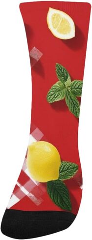 جوارب المشي لمسافات طويلة بالليمون والنعناع - جوارب شتوية حرارية سميكة دافئة للأولاد والبنات الصغار للمدرسة، والارتداء اليومي والأنشطة الخارجية in Kuwait