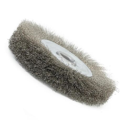 5 بوصة مجعد الفولاذ المقاوم للصدأ سلك عجلة فرشاة مقاعد البدلاء طاحونة جلخ أداة 16 مللي متر حفرة لإزالة الأزيز الصدأ تنظيف تلميع in Saudi Arabia