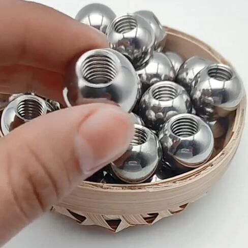 Solid 304 Stainless Steel Ball,M2 Ball Head Screw,Diameter: 40mm-60mm,semi-Threaded(5mm*m2) in Saudi Arabia