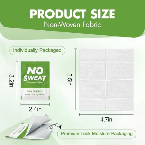 80 قطعة من مناديل مزيلة للعرق للسفر، مناديل صغيرة مضادة للحساسية للجسم مضادة للتعرق وتنظيف البشرة تحت الإبط، حجم مناسب للسفر ملفوف بشكل فردي، أساسيات النظافة للنساء in Kuwait