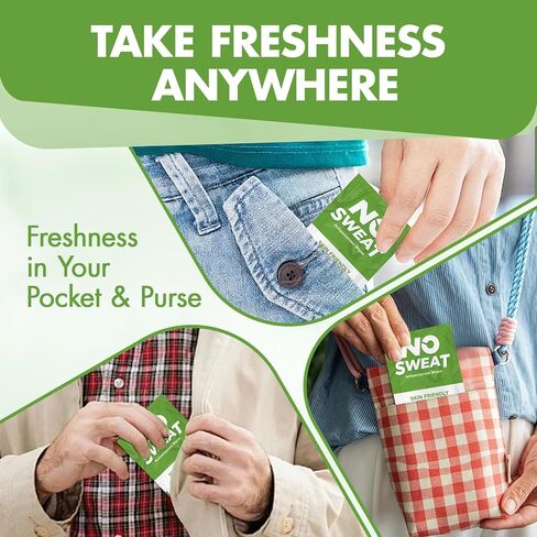 80 قطعة من مناديل مزيلة للعرق للسفر، مناديل صغيرة مضادة للحساسية للجسم مضادة للتعرق وتنظيف البشرة تحت الإبط، حجم مناسب للسفر ملفوف بشكل فردي، أساسيات النظافة للنساء in Kuwait