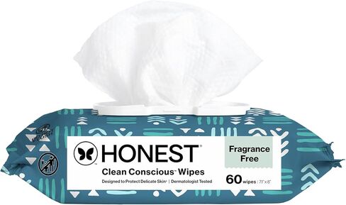 شركة The Honest Company مناديل مبللة للأطفال متعددة الاستخدامات للبشرة الحساسة، خالية من العطور، مزاج جغرافي، 1152 قطعة in Kuwait