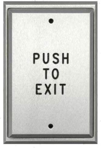 أدوات التحكم في الإنذار - PS5-111 - لوحة دفع على شكل عصابة واحدة، اضغط للخروج، لمسة نهائية من الألومنيوم الساتان، in Kuwait