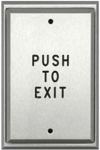 أدوات التحكم في الإنذار - PS5-111 - لوحة دفع على شكل عصابة واحدة، اضغط للخروج، لمسة نهائية من الألومنيوم الساتان، in Kuwait