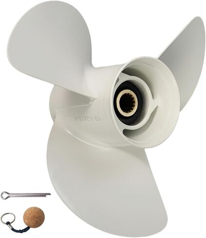 Upgrade 14×11, 13 1/2 ×15, 12 5/8×21, 13 1/2×14, 13 5/8×13 Boat Propeller For Yamaha Outboard Motor 50/60/70/75/80/85/90/100/115/130 HP,Aluminum 15 Spline RH in Kuwait