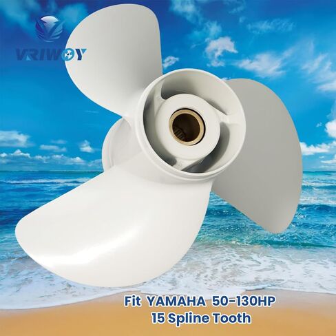 Upgrade 14×11, 13 1/2 ×15, 12 5/8×21, 13 1/2×14, 13 5/8×13 Boat Propeller For Yamaha Outboard Motor 50/60/70/75/80/85/90/100/115/130 HP,Aluminum 15 Spline RH in Saudi Arabia