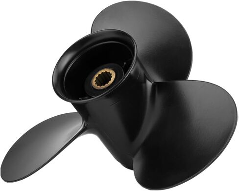 مروحة قارب خارجية من الألومنيوم 9.5 × 8 لمحركات توهاتسو وميركوري 9.9-20HP، 14 سنًا، 3BAB64516-1، متوافقة مع توهاتسو وميركوري 9.9HP 12HP 15HP 18HP 20HP، RH in Kuwait