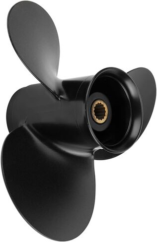 مروحة قارب خارجية من الألومنيوم 9.5 × 8 لمحركات توهاتسو وميركوري 9.9-20HP، 14 سنًا، 3BAB64516-1، متوافقة مع توهاتسو وميركوري 9.9HP 12HP 15HP 18HP 20HP، RH in Kuwait