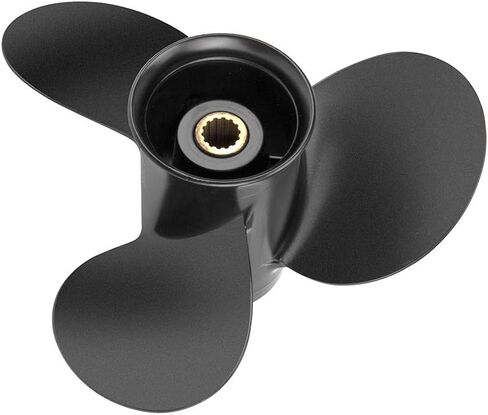 مروحة قارب خارجية من الألومنيوم 9.5 × 8 لمحركات توهاتسو وميركوري 9.9-20HP، 14 سنًا، 3BAB64516-1، متوافقة مع توهاتسو وميركوري 9.9HP 12HP 15HP 18HP 20HP، RH in Kuwait